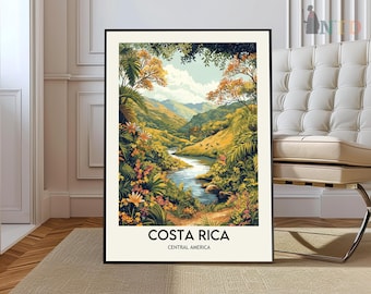 Poster della Costa Rica, arte murale della Costa Rica, stampa della Costa Rica, foto della Costa Rica, stampa di poster della Costa Rica, arte della Costa Rica, decorazioni regalo della Costa Rica