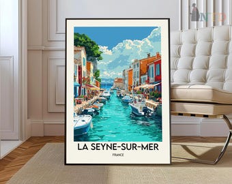 Cartel de La Seyne-sur-Mer, Arte mural de La Seyne-sur-Mer, Impresión de La Seyne-sur-Mer, Foto de La Seyne-sur-Mer, Francia de La Seyne-sur-Mer, Arte de la Costa Azul