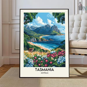 Tasmanien Druck, Tasmanien Wandkunst, Tasmanien Poster, Tasmanien Foto, Tasmanien Poster Druck, Tasmanien Reiseplakat, Tasmanien Mexiko