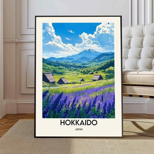 Plakat Hokkaido, Sztuka ścienna Hokkaido, Wydruk Hokkaido, Zdjęcie Hokkaido, Wydruk plakatu Hokkaido, Plakat podróżniczy Hokkaido, Plakat Hokkaido Japonia