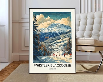 Whistler Blackcomb Ski Resort poster, Whistler Blackcomb Ski Resort Wall Art, Whistler Blackcomb Ski Resort Print