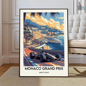 Poster Grand Prix van Monaco, kunst aan de muur Grand Prix van Monaco, afdruk Grand Prix van Monaco, foto Grand Prix van Monaco, posterafdruk Grand Prix van Monaco