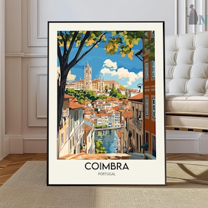 Coimbra Travel Poster, Coimbra Wall Art, Coimbra Poster Print, Coimbra Photo, Coimbra Decor, Coimbra Portugal, Coimbra map, Coimbra print
