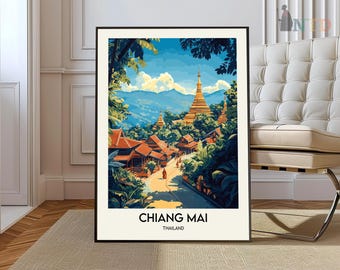 Chiang Mai Print, Chiang Mai Art, Chiang Mai Poster, Chiang MaiPhoto, Chiang Mai Poster Print, Chiang Mai painting, Thailand poster
