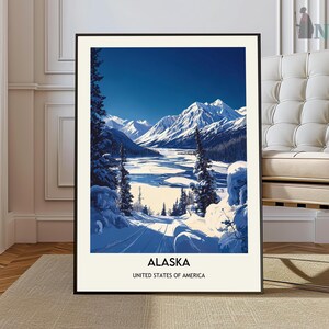 Alaska print, kunst aan de muur Alaska, Alaska poster, Alaska foto, Alaska poster print, Alaska wanddecoratie, Alaska reizen poster, Anchorage poster