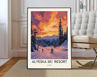 Alyeska Resort Print, Alyeska Resort Wall Art, Alyeska Resort Poster, Alyeska Resort Photo, Alyeska Resort Poster Print, Alyeska ski Resort
