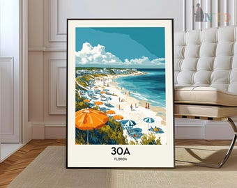 30A Print Florida, 30A Wall Art, 30A Poster, 30A Photo, Seaside, Rosemary Beach, Alys Beach, Grayton Beach State Park, Blue Mountain Beach