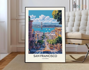 Impresión de San Francisco, póster de San Francisco, arte de San Francisco, arte mural de San Francisco, fotografía de San Francisco, fotografía de San Francisco