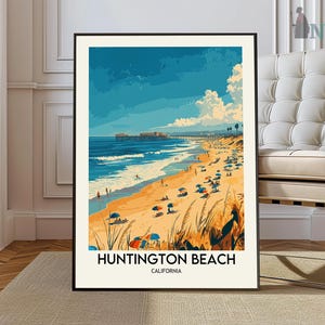 Huntington Beach Travel Poster, Huntington Beach Wall Art, Huntington Beach Print, Huntington Beach Photo, Huntington Beach California