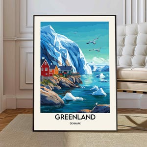Póster de Groenlandia, Impresión de Groenlandia, Arte mural de Groenlandia, Foto de Norteamérica, Póster de Norteamérica, Impresión de Norteamérica