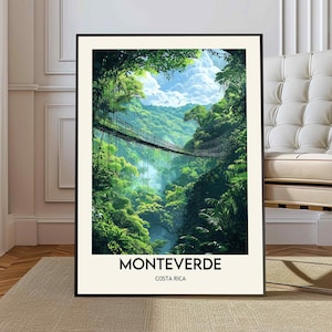 Monteverde poster, Monteverde kunst aan de muur, Monteverde print, Monteverde foto, Monteverde poster print, Monteverde Costa Rica, stad Monteverde