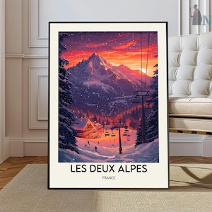 Les Deux Alpes poster, Les Deux Alpes Wall Art, Les Deux Alpes Print, Les Deux Alpes Photo, French AlpsAlpes French Alps, French Alps ski