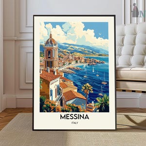 Messina poster, Messina Wall Art, Messina Print, Messina Photo, Messina Poster Print, Messina Travel Poster, Sicily Poster