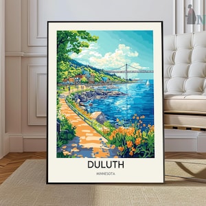 Duluth Poster, Duluth Wandkunst, Duluth Druck, Duluth Foto, Duluth Poster Druck, Duluth Reiseplakat, Duluth Minnesota Plakat