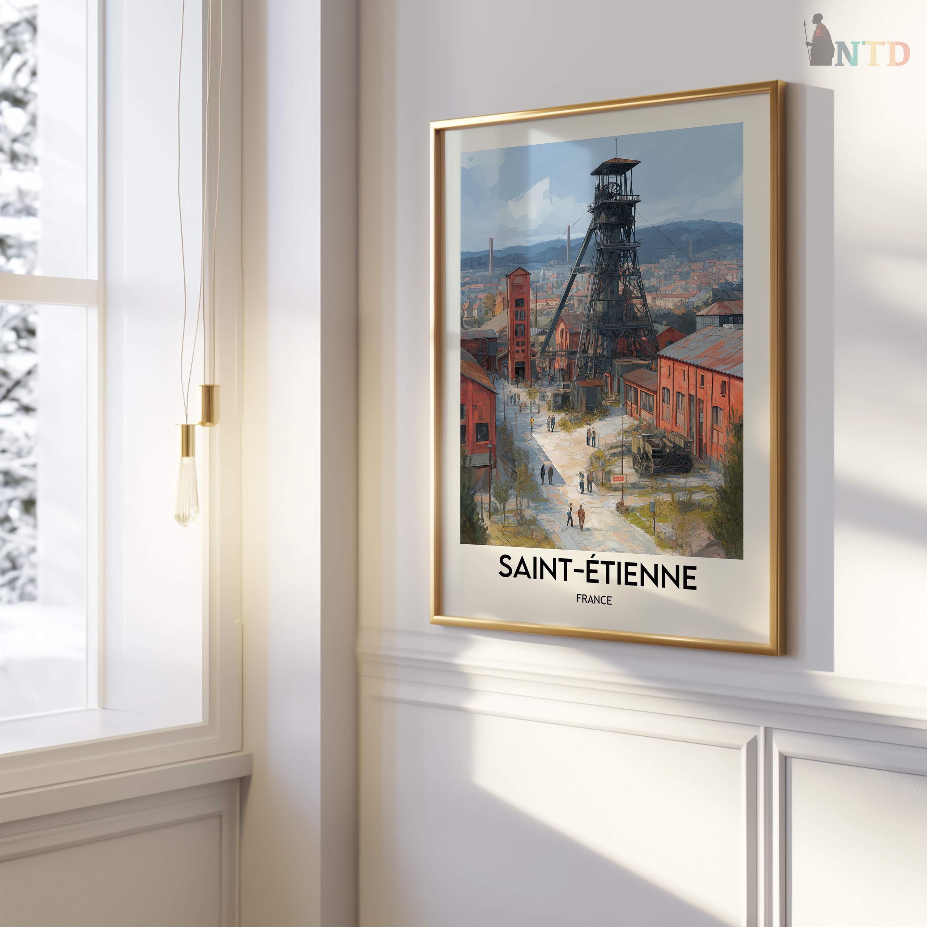 額装品/Musee de Saint-Etienne/レジェ/アート/ポスター Saint-Étienne France Poster: Museum-quality Print, Ready to Hang