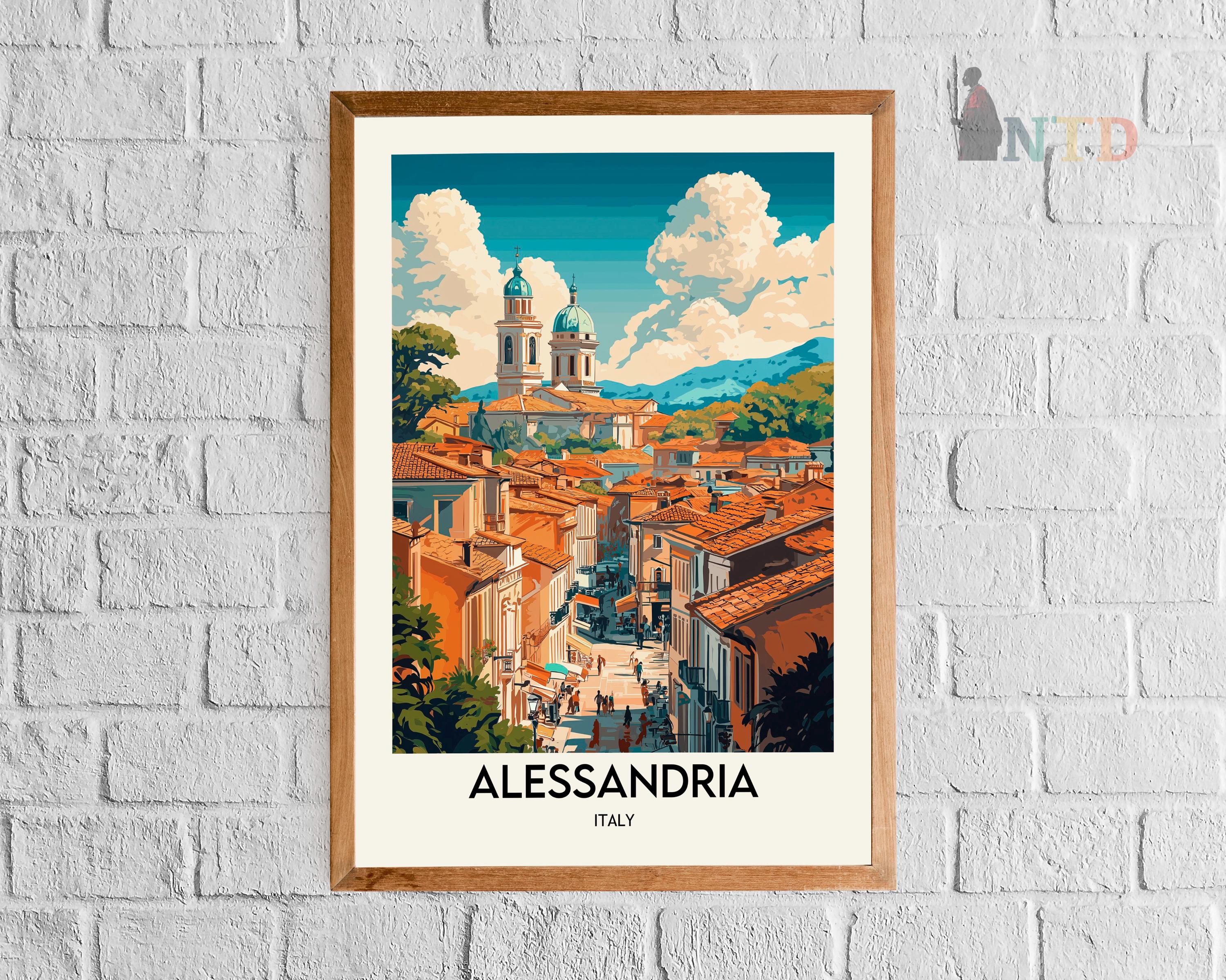 Alessandria Italy Poster: Piedmont Travel Photography, City Wall