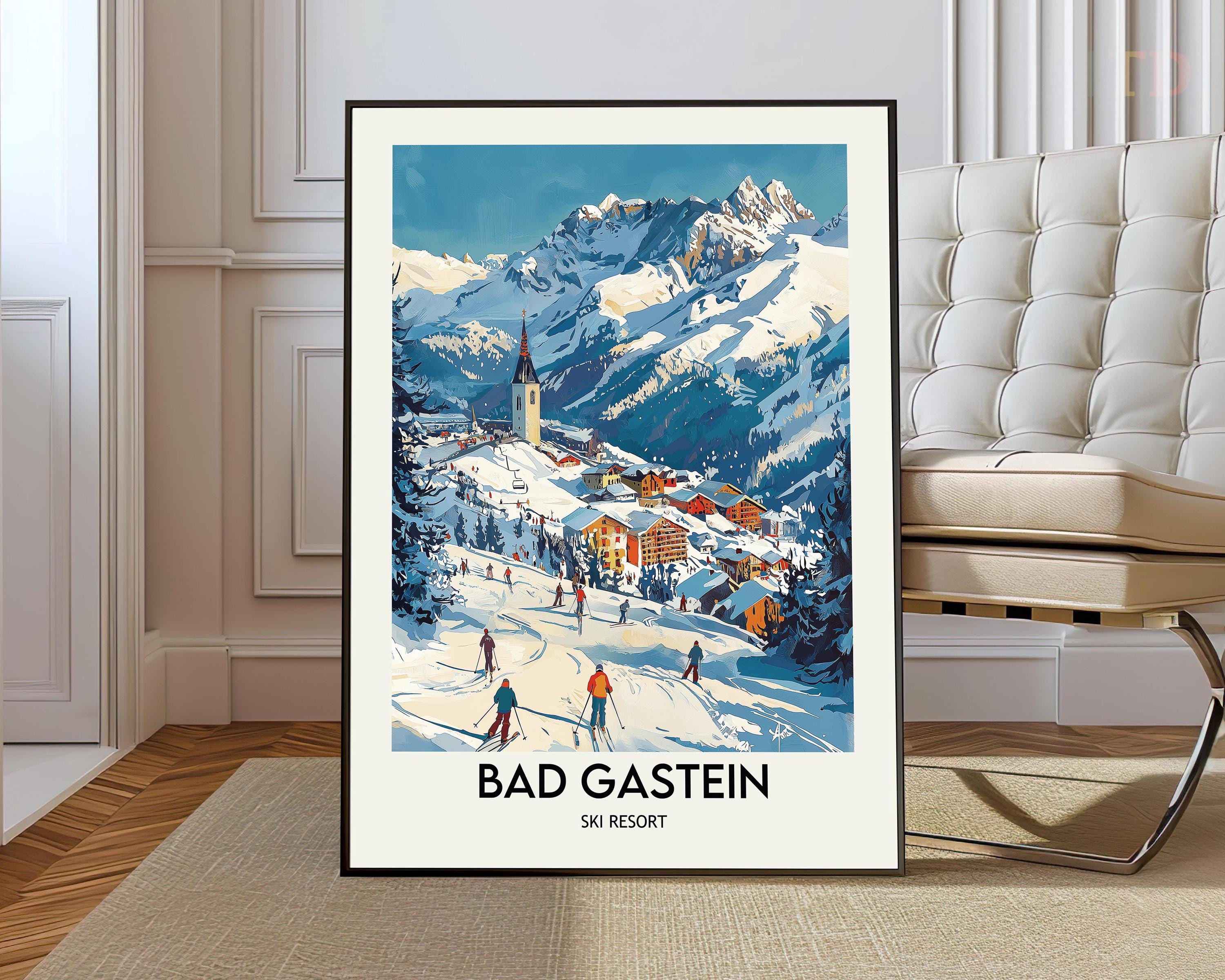 Bad Gastein Ski Resort Poster: Austria Travel Art Print - Etsy
