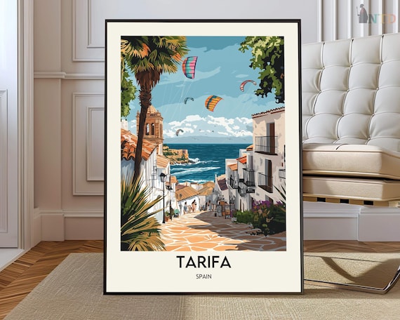 Tarifa Wall Art, Tarifa Travel Poster, Tarifa City Print, Tarifa