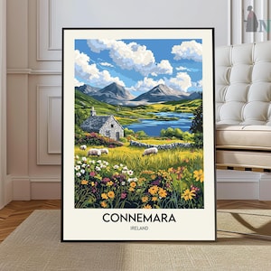 Connemara Poster, Connemara Print, Connemara Wall Art, Connemara Ireland, Connemara Galway, Galway Poster