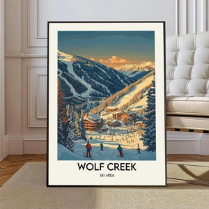 Wolf Creek-skigebied poster, Wolf Creek-skigebied kunst aan de muur, Wolf Creek-skigebied print, Wolf Creek-skigebied foto, Wolf Creek Ski Colorado, Colorado