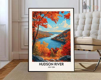 Hudson River Print, Hudson River Poster, Hudson River Wall Art, Hudson River Travel print, Hudson River art print, Hudson River New York
