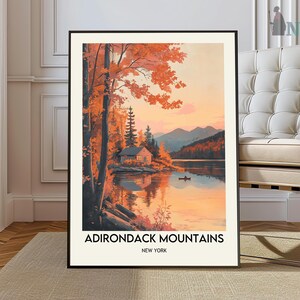 Adirondack Mountains Print, Adirondack Mountains Wall Art, Adirondack Poster, Adirondack Mountains Photo, New York Print, Lake Placid