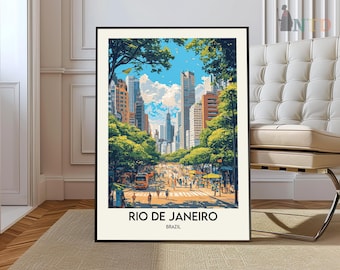 Rio De Janeiro Print, Rio De Janeiro Poster, Rio Wall Art, Brazil Poster, Rio De Janeiro Art Print, Brazil Wall Art, Brazil Print Brazil Art