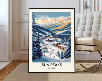 Sun Peaks Ski Resort poster, Sun Peaks Ski Resort Wall Art, Sun Peaks Ski Resort Print, Sun Peaks Ski Resort Photo, Sun Peaks Ski Canada
