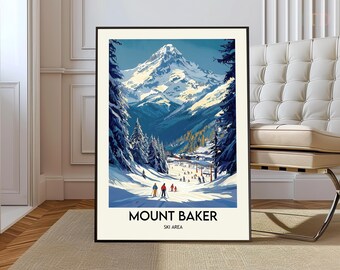 Plakat Mount Baker Ski Area, Mount Baker Ski Area Wall Art, Mount Baker Ski Area Print, Mount Baker Ski Area Photo, North Cascades plakat