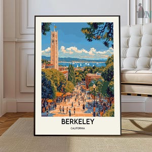 Berkeley print, Berkeley kunst aan de muur, Berkeley poster, Berkeley foto, Berkeley poster print, Berkeley Californië, San Francisco Bay Area kunst