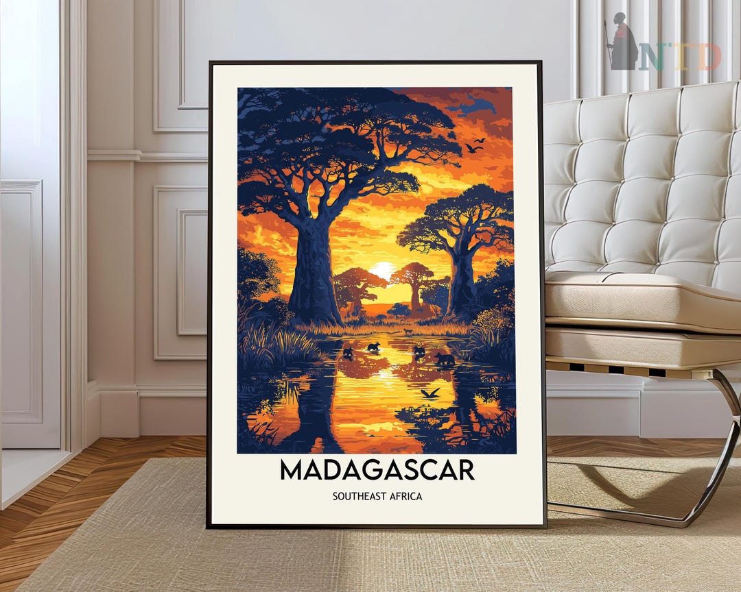 Madagascar Travel Poster: Antananarivo City Art Print - Etsy