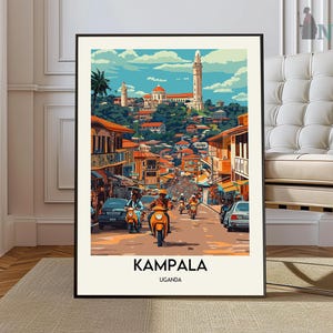 Kampala Travel Print, Vintage poster, Kampala Art, Kampala Poster, Kampala Photo, Kampala Poster Print, Uganda poster, Travel gift