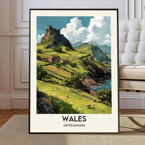Wales poster, Wales Wall Art, Wales Print, Wales Photo, Wales Poster Print, Wales Travel, Wales city, Wales map