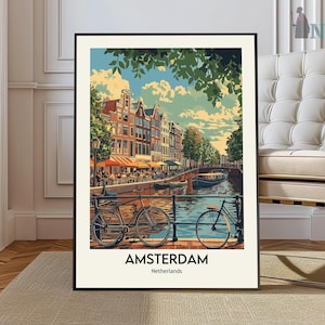 Amsterdam Print, Amsterdam Wall Art, Amsterdam Poster, Amsterdam Photo, Amsterdam city Print, Amsterdam Travel Poster, Amsterdam Netherlands