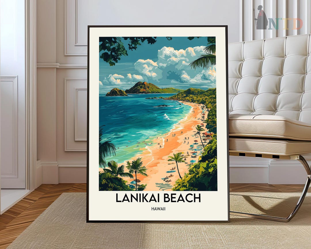 Lanikai Beach Poster, Lanikai Beach Wall Art, Lanikai Beach Print