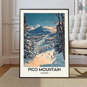 Pico Mountain Ski-Resort Poster, Pico Mountain Ski-Resort Wandkunst, Pico Mountain Ski-Resort Druck, Pico Mountain Ski-Resort Vermont Poster