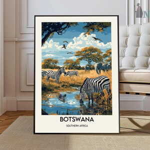 Botswana poster, Botswana Wall Art, Botswana Print, Botswana Photo, Botswana Poster Print, Botswana Travel, Botswana city, Botswana map