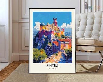 Impressão de Sintra, Arte de Sintra, Cartaz de Sintra, Foto de Sintra, Impressão de Cartaz de Sintra, Pintura de Sintra, Cartaz de Portugal, Arte de Sintra, Arte de parede de Sintra