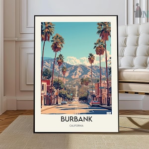 Burbank Print, Burbank Foto Poster, Burbank Reise Wandkunst, Burbank Karte Druck, Burbank Fotografie Druck, Burbank Wall, Kalifornien, USA