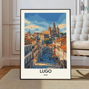 Cartel de Lugo, Arte de pared de Lugo, Impresión de Lugo, Foto de Lugo, Impresión de cartel de Lugo, Cartel de viaje de Lugo, Cartel de Galicia, Lugo España, Cartel de España