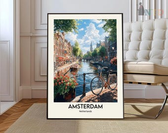 Amsterdam Print, Amsterdam Wall Art, Amsterdam Poster, Amsterdam Photo, Amsterdam city Print, Amsterdam Travel Poster, Amsterdam Netherlands