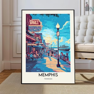 Memphis poster, Memphis Wall Art, Memphis Print, Memphis Photo, Memphis Poster Print, Memphis Travel Poster, Memphis Tennessee poster
