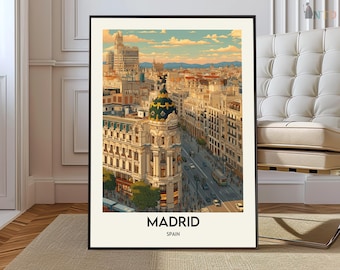 Madrid Travel, Spain Travel, Spain Art, Madrid Poster, Madrid City Poster, Spain Poster, Madrid Art, Madrid Artwork, Spain Photography