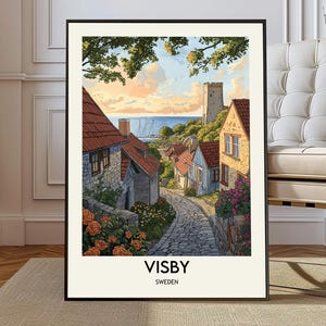 Visby Wall Art, Visby Travel Poster, Visby Old Town Print, Visby Photography, Visby Landscape Art, Visby Home Decor, Visby Sweden poster