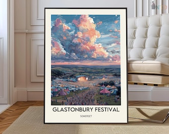 Glastonbury Festival poster, Glastonbury Festival Wall Art, Glastonbury Festival Print, Glastonbury Festival Photo, Glastonbury Somerset