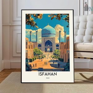 Isfahan Poster, Isfahan Wall Art, Isfahan Print, Isfahan Photo, Isfahan Poster Print, Isfahan Travel Poster, Isfahan Iran poster,Shah Mosque