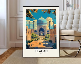 Isfahan Poster, Isfahan Wall Art, Isfahan Print, Isfahan Photo, Isfahan Poster Print, Isfahan Travel Poster, Isfahan Iran poster,Shah Mosque