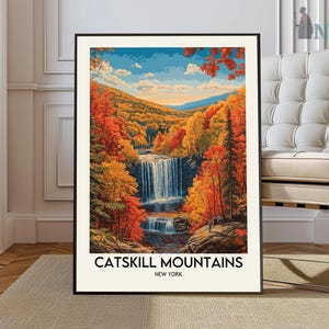 Catskill Mountains Travel Poster, Catskill Mountains Wall Art, Catskill Mountains Poster Print, Catskill Photo, Decor, New York, USA