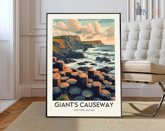 Giant's Causeway Print: Northern Ireland Coastal Landscape, UNESCO World Heritage