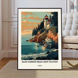 Bass Harbor Head Light Station poster, Bass Harbor Head Light Station Wall Art, Bass Harbor Head Light Station Print, Acadia National Park